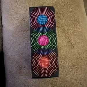 Needoh Teenie Fuzz Ball Blue Pink Orange  3-Pack Squishy Stress Toy Schylling